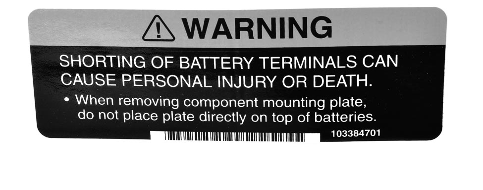 DECAL-WARNING, SHORT | Fits Club Car | Part #103384701 OEM