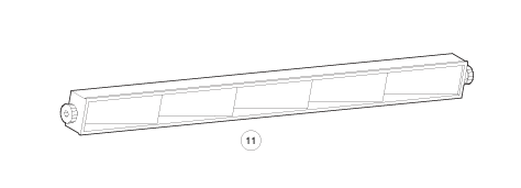 5 PANEL REAR VIEW MIRROR FOR CANOPY | Fits Club Car | Part #105288801 OEM