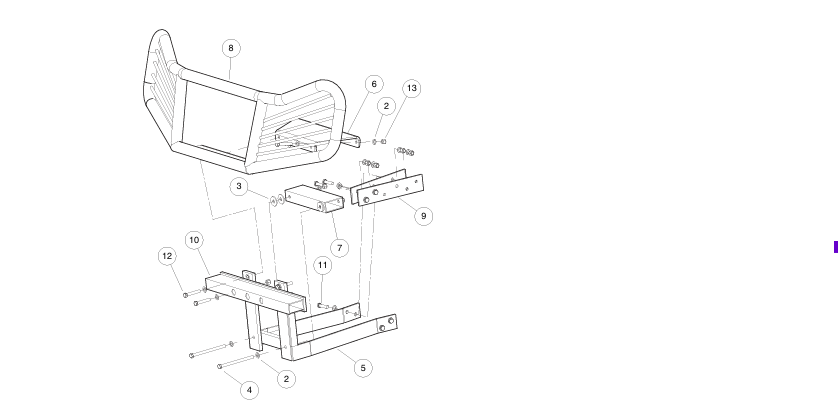 RANGE PICKER ADAPTER KIT (PICKER MOUNT, BRUSHGUARD) | Fits Club Car | Part #105124101 OEM