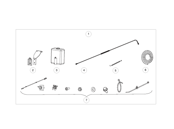 Cab Front Window Washer Kit | Fits Club Car | Part #105098101 OEM