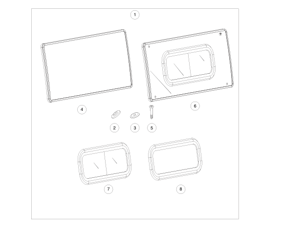 Cab Rear Window with Slider window | Fits Club Car | Part #47552863001 OEM