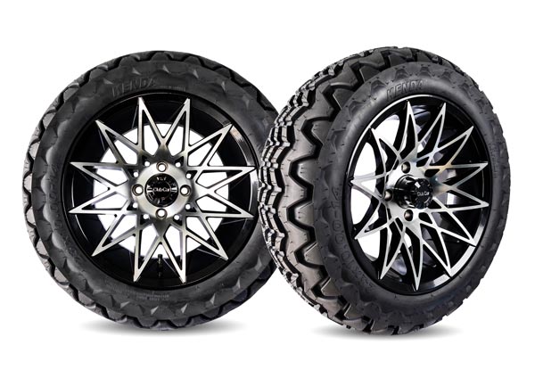 Set of 14" Gloss Black Athena Wheel with Kraken Tires 23x10.00-14 | Part #47659723001