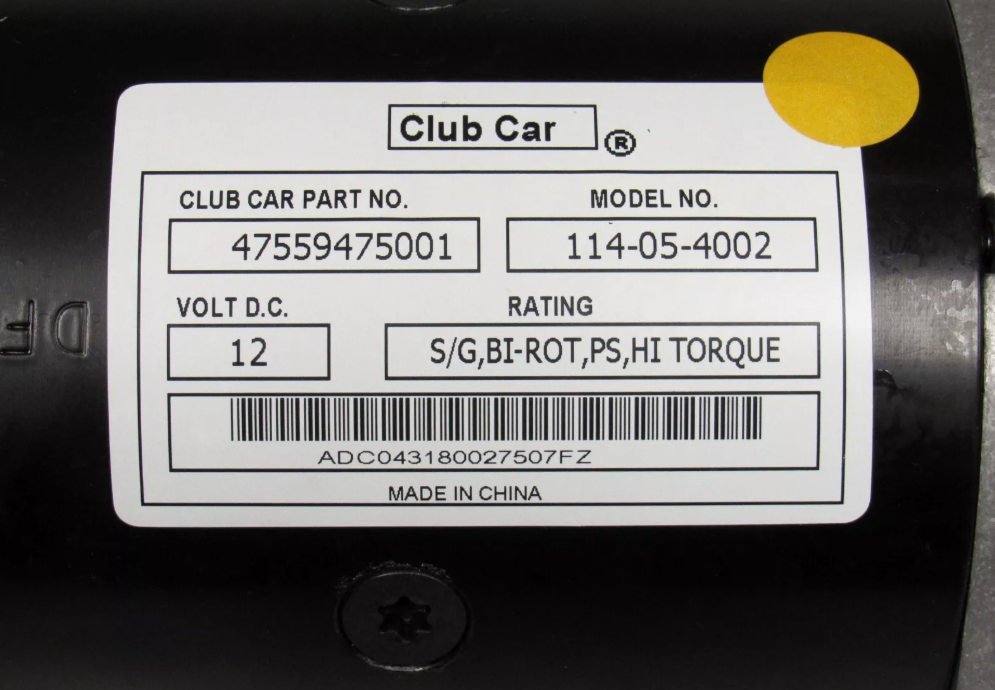 Starter Generator S/G, HIGH TORQUE, UTIL, PS | Fits Club Car | Part #105190101 or 47559475001 OEM