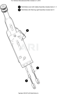 BRAKE CABLE, DS, SSTRETCH-ASSY | Fits E-Z-GO | Part #10003779 OEM