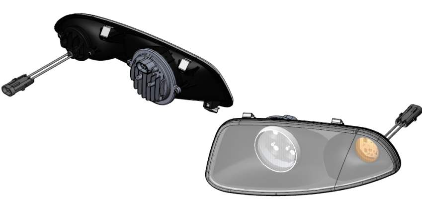 RXV LED Headlight Assembly (Right Hand) | Fits E-Z-GO | Part #10030334G02 OEM
