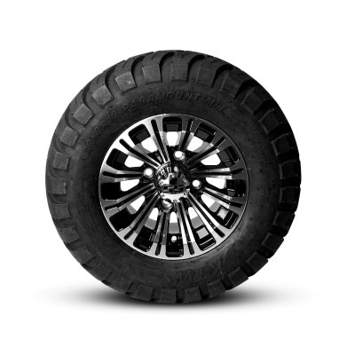 20x8-10 Paramount M/T Tires on FTV Black/Machined Wheels | Fits E-Z-GO | Part #10047967 OEM