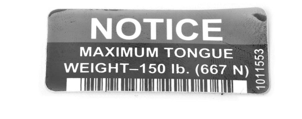 DECAL, TRAILER HITCH | Fits Club Car | Part #1011553 OEM