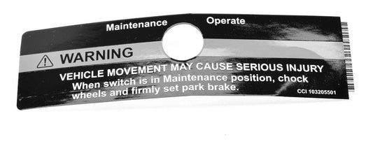DECAL, RUN-SERVICE SWITCH | Fits Club Car | Part #103205501 OEM
