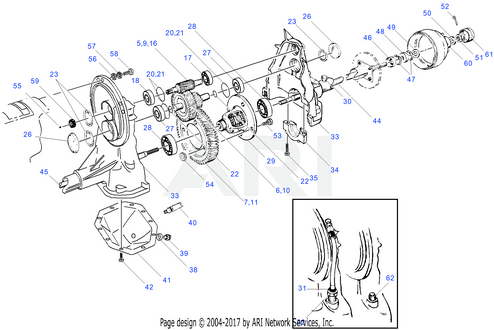 24.55-in Electric Axle w/ 12.4:1 Gear Ratio (Left-Hand Side) | Fits E-Z-GO | Part #20377G3 OEM