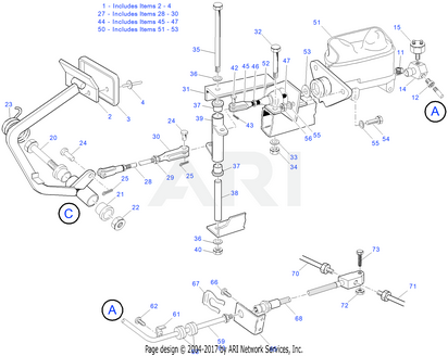 Flexible Hydraulic Brake Hose w/ Tee Frame | Fits E-Z-GO | Part #33534G01 OEM