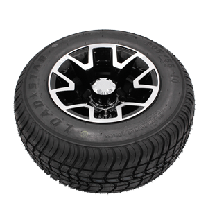 10" Gloss Black Atlas Wheel with 205/55-10" Loadstar Tire | Fits Club Car | Part #47561647004 OEM