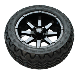14" Gloss Black Aerion Wheel W 23x10-14 Kraken Tire | Fits Club Car | Part #47641039001 OEM