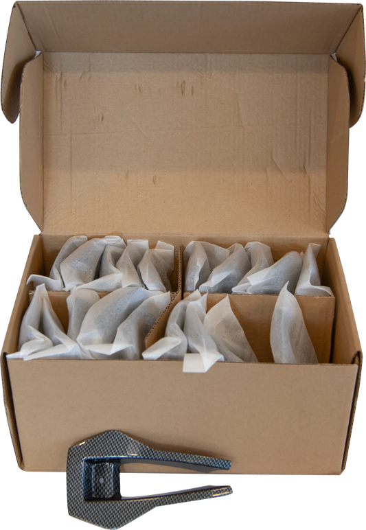 14" Carbon Fiber Finish Nokken Insert Kit Complete Set for 4 Wheels | Fits Club Car | Part #47692907001 OEM