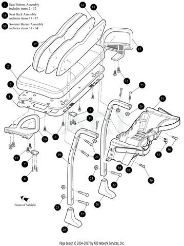 RXV Plastic Seat Back Cover | Fits E-Z-GO | Part #605529 OEM