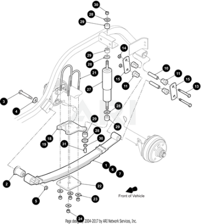 Axle Bracket (RIght-Hand Side) | Fits E-Z-GO | Part #605958 OEM
