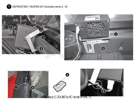 48V Heater/Defroster Kit | Fits E-Z-GO | Part #614712 OEM