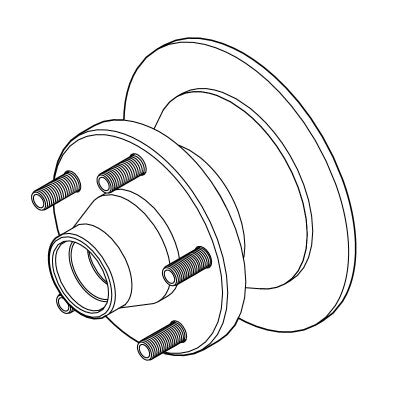 Front Disc Hub Assembly | Fits E-Z-GO | Part #624368 OEM