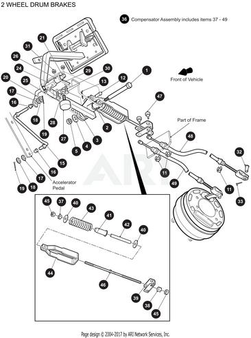 52.81 - INCH BRAKE CABLE | Fits E-Z-GO | Part #624703 OEM