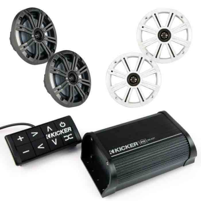 Kicker Bluetooth Speaker System Kit | Fits E-Z-GO | Part #627388 OEM