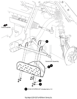 STICK STOPPER, LH| Fits E-Z-GO | Part #631703G01 OEM