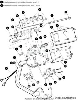 BRAKE, W/O LIGHT, 4W MECH-ASSY | Fits E-Z-GO | Part #651213G03 OEM