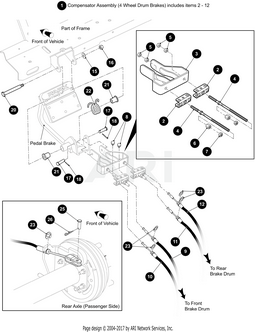 CABLE, BRAKE, 102.00'' | Fits E-Z-GO | Part #652752 OEM