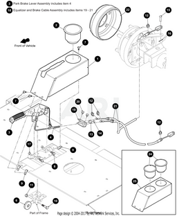 EQUALIZER & BRAKE CABLE-ASSY | Fits E-Z-GO | Part #656402 OEM