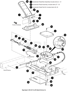 SWB EFI Pedal Box Accelerator Assembly | Fits E-Z-GO | Part #660444 OEM