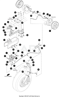 BRAKE LINE, FLEXIBLE | Fits E-Z-GO | Part #666070 OEM