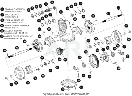 SVC-HUB, AXLE, REAR-ASSY | Fits E-Z-GO | Part #668132 OEM