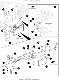 BRAKE LINE, HYDRAULIC, RR, XLWB | Fits E-Z-GO | Part #674278G03 OEM