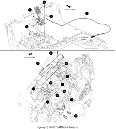 CABLE, THROTTLE, ISG EFI | Fits E-Z-GO | Part #693153 OEM