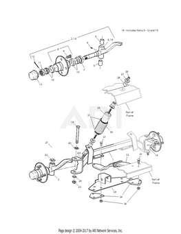 Dropped Front Axle | Fits E-Z-GO | Part #70515G01 OEM