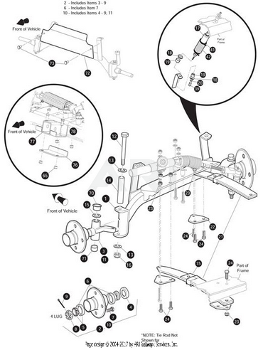 Spindle (Machined, Right-Hand Side) | Fits E-Z-GO | Part #70802G01 OEM