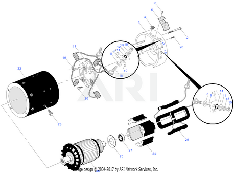 Vented ADC HS Series Electric Motor | Fits E-Z-GO | Part #73124G05 OEM