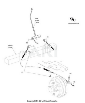 Brake Cable (Driver Side) | Fits E-Z-GO | Part #75595G01 OEM