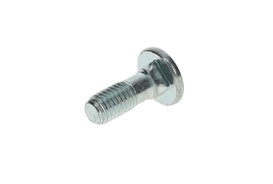 Metal screw on a white background, bolt