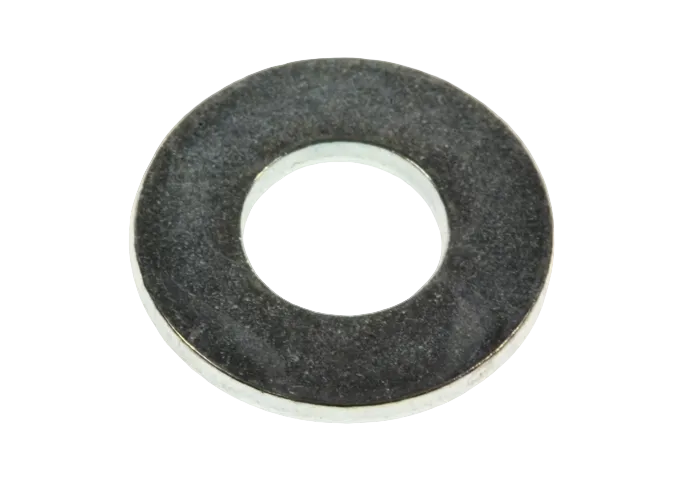 Round washer with a central hole on a white background