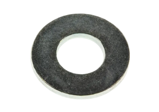 Round washer with a central hole on a white background