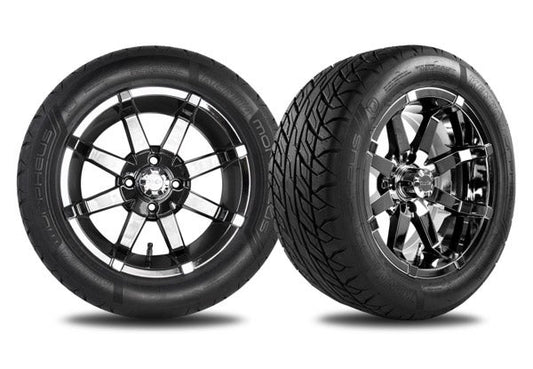 Set of 14" Black Chrome Aerion Wheel with Kraken Tires 23x10.00-14 | Part #47641039003