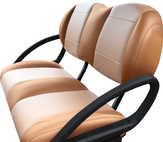 Premium Camello/ Light Beige Two Tone Front Seat Back 2024+ Design | Fits Club Car | Part #47786206034 OEM