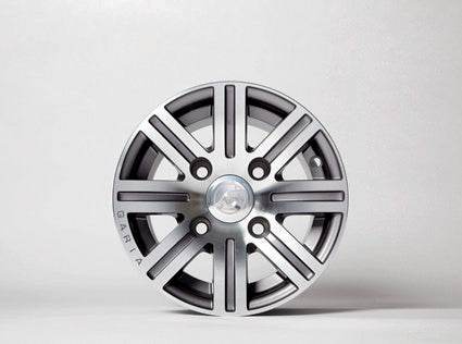 10" Alu Rim, Design 1, Gun Grey Diamond Cut | Fits GARIA | Part #G2124200001 OEM