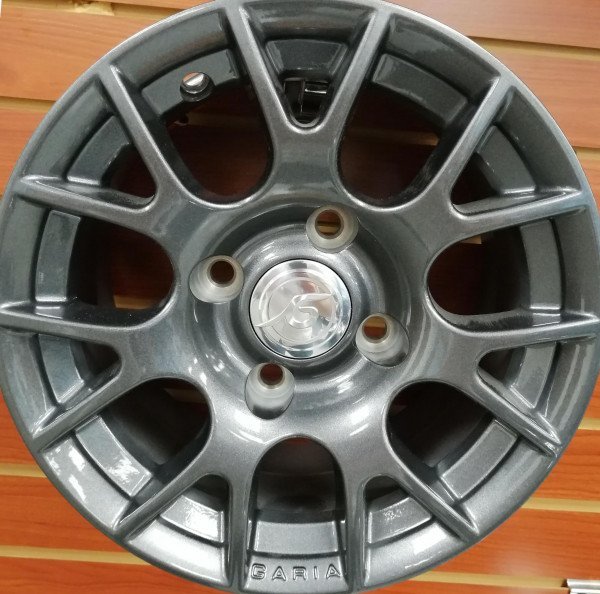12" Aluminum Wheel Rim, Design 3, Gun Grey | Fits GARIA | Part #G2124200801 OEM