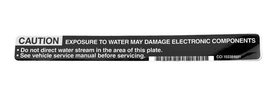 DECAL-WATER EXPOSURE | Fits Club Car | Part #103384601 OEM