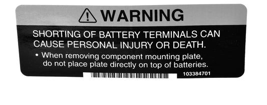 DECAL-WARNING, SHORT | Fits Club Car | Part #103384701 OEM