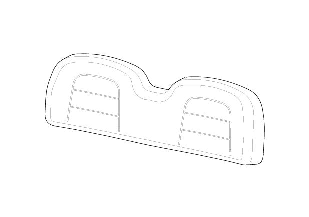 Boxed Seat Back, Black CA, for Carryall | Fits Club Car | Part #105064122 OEM