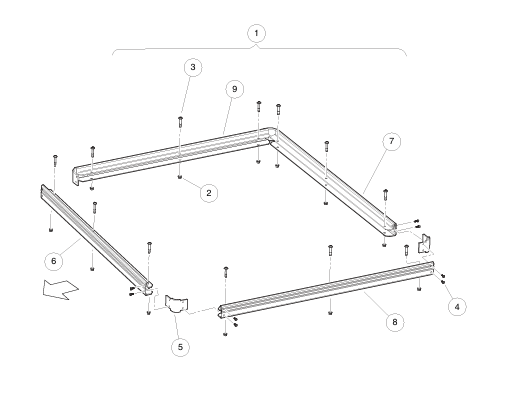 FIELD INSTALLED FLAT BED TRIM KIT | Fits Club Car | Part #105122205 OEM