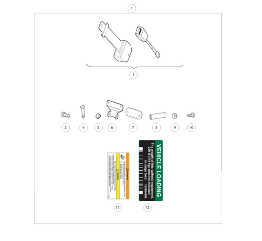 Cab 2-point Seat Belt Kit | Fits Club Car | Part #47552865001 OEM
