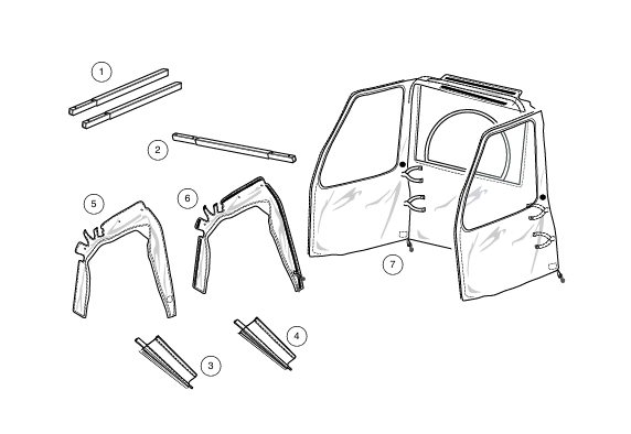 White Enclosure, Seat Only, CA for Carryall | Fits Club Car | Part #105124301 OEM