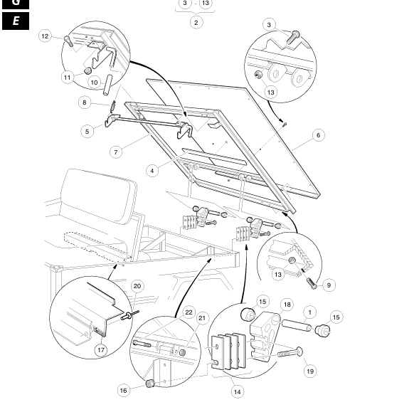 Tilt Bed, Carryall 1 | Fits Club Car | Part #1015427 OEM